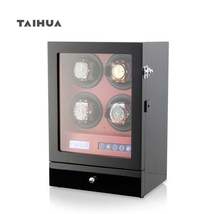 Luxury 4 Watch Winder Box with Storage