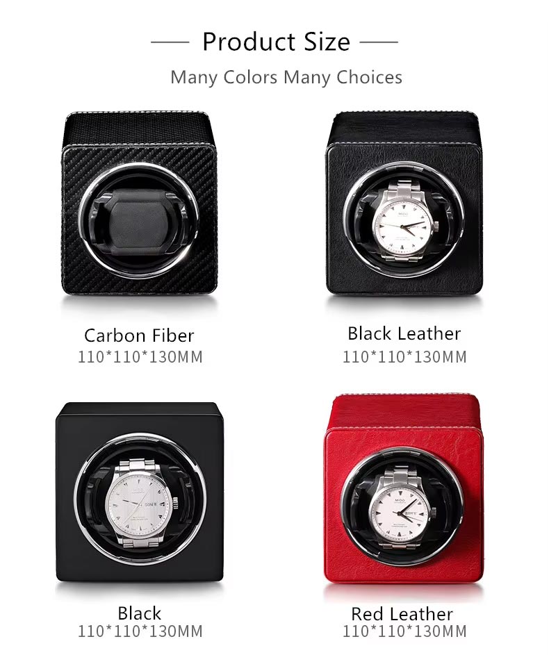 Battery Powered Leather Single Automatic Watch Winder