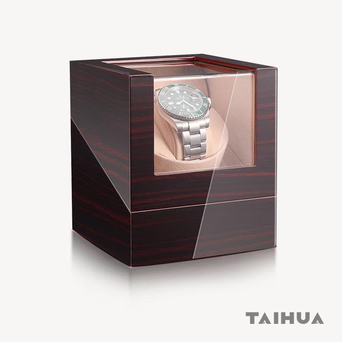 Wooden Single Watch Winder Box with Cover