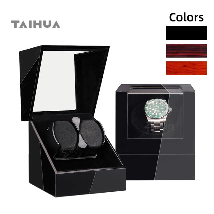 Wooden Single Watch Winder Box with Cover