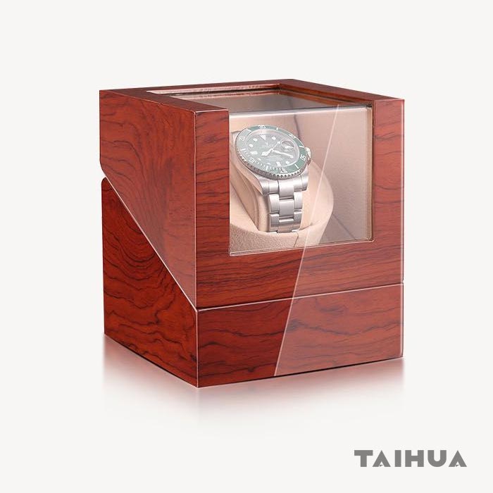 Wooden Single Watch Winder Box with Cover