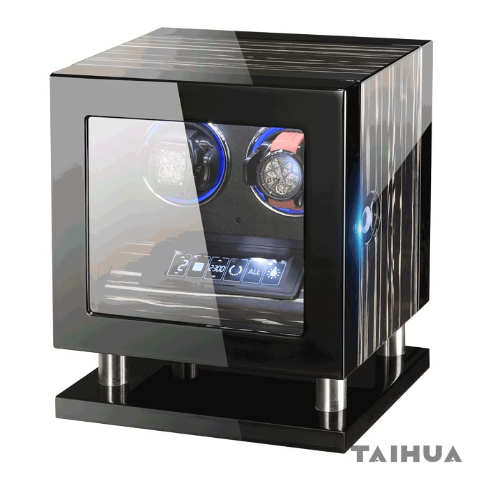 Luxury Brown Wooden 2 Watch Winder Box