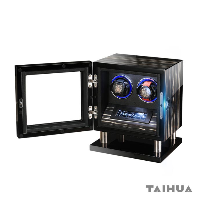 Luxury Brown Wooden 2 Watch Winder Box