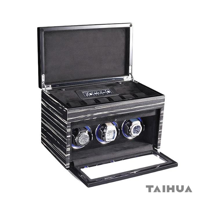 Automatic Three Watch Winder With 6 Storage
