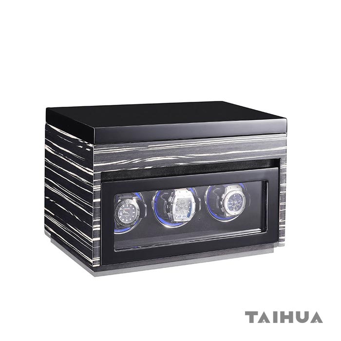 Automatic Three Watch Winder With 6 Storage