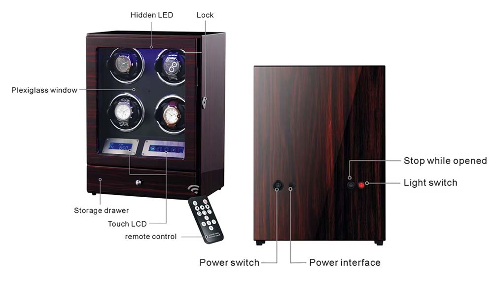 4 Piece Watch Winder