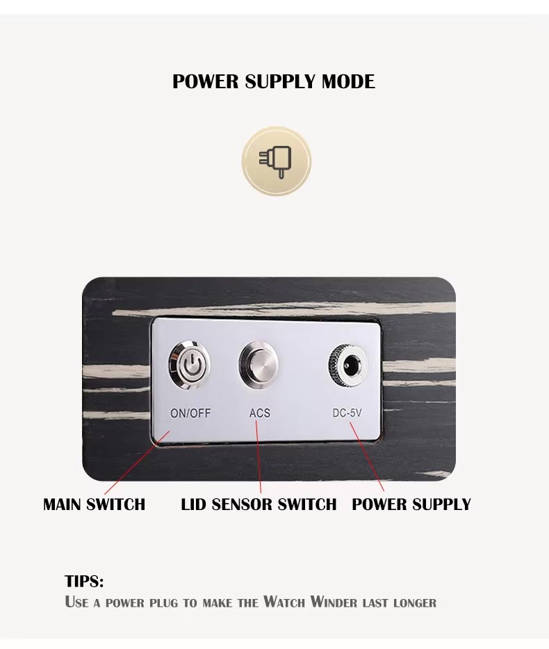 6 watch winder with storage