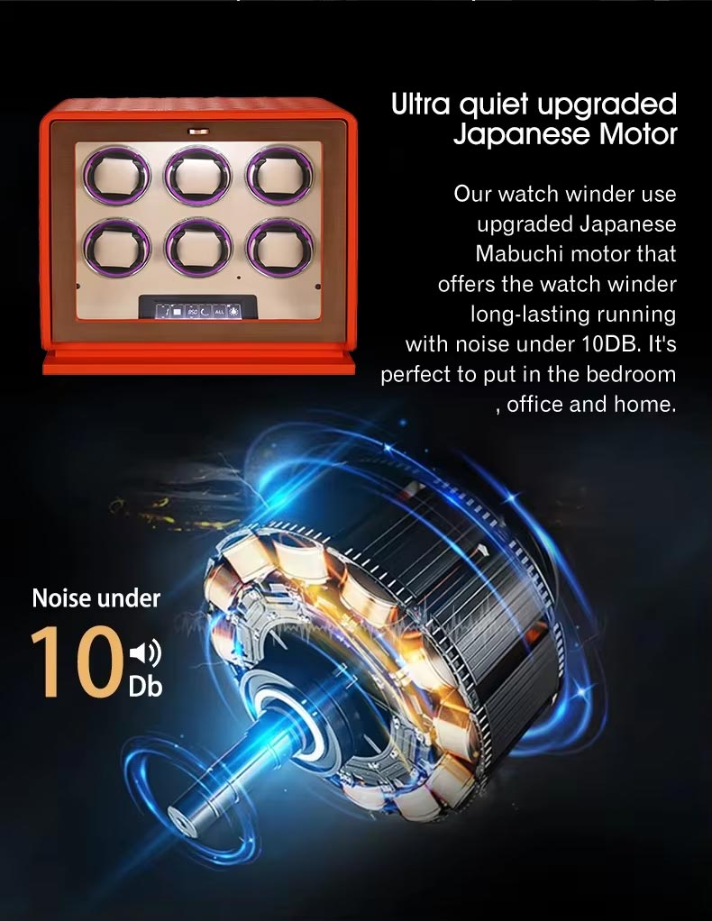 Luxury Leather Watch Winder 6 Watches