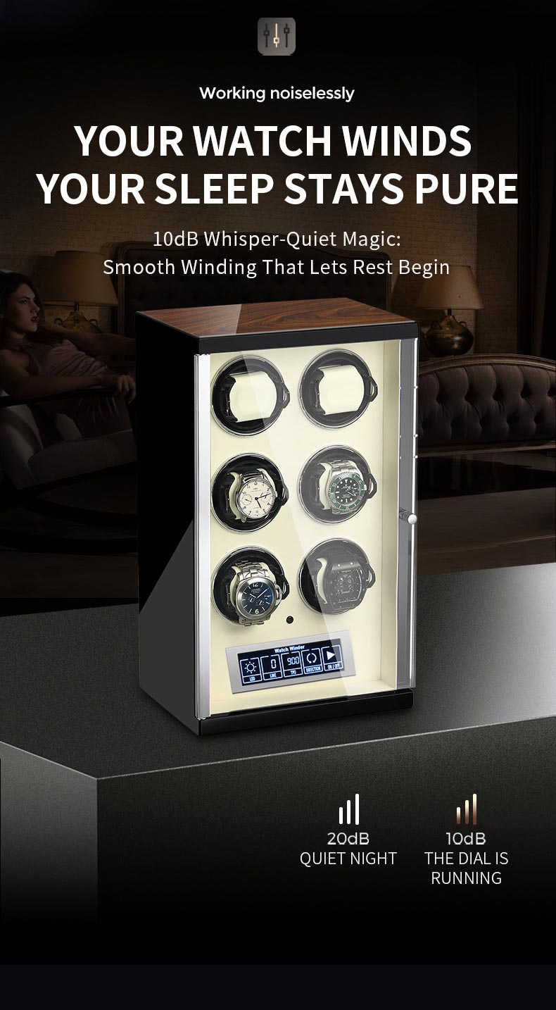 Luxury Wooden 6 Watch Winder