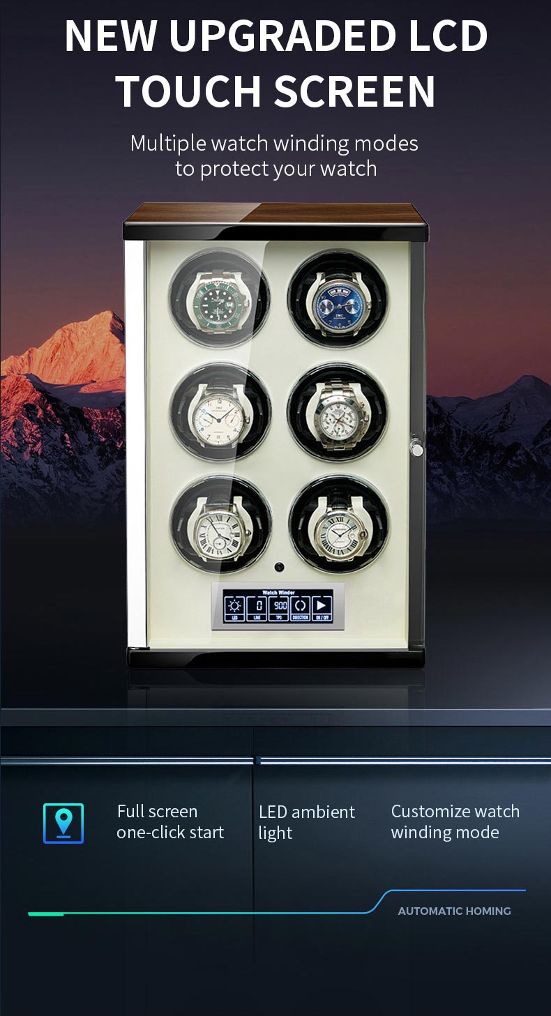 Luxury Wooden 6 Automatic Watch Winder