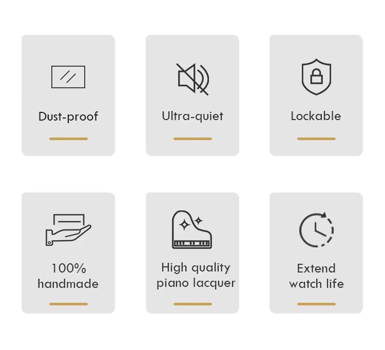 Wood Eight Watch Winder with 8 Storage