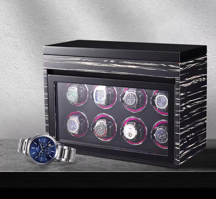 Luxury Wood Eight Watch Winder with 8 Storage