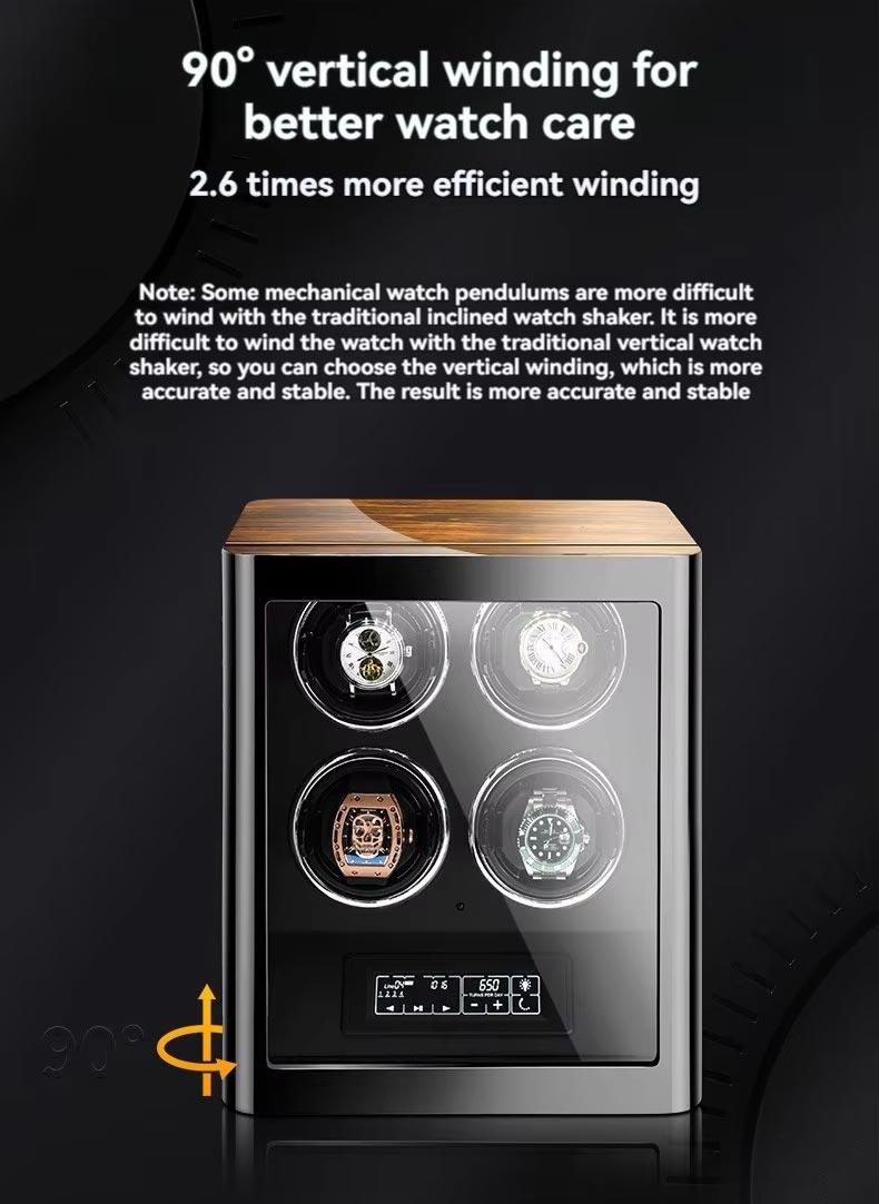 Wooden Automatic 9 Slot Watch Winder