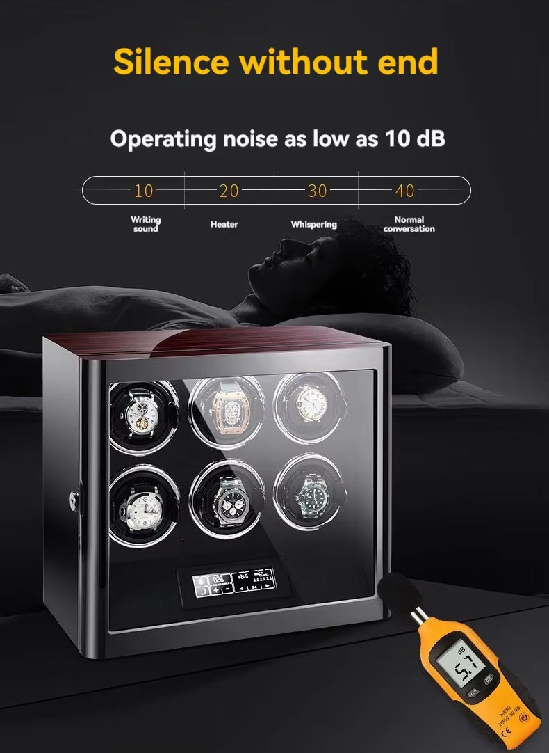 Wooden Automatic 9 Slot Watch Winder