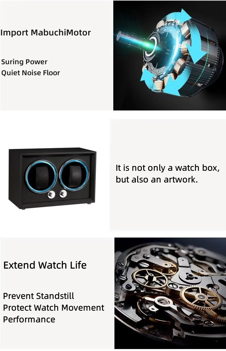 Automatic Watch Double Winder Box