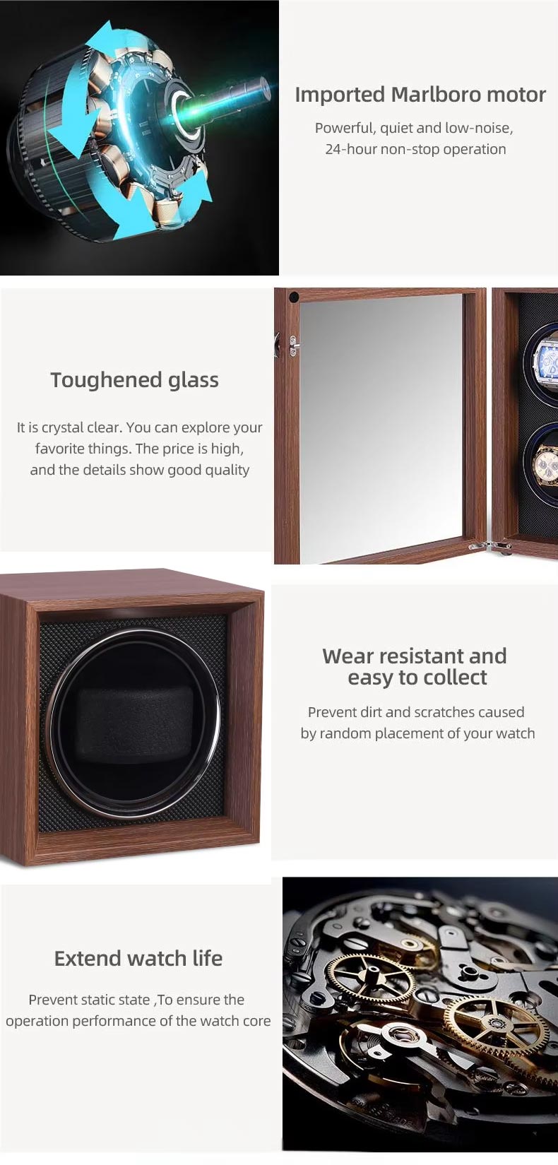 Boxy Single Wooden Watch Winder
