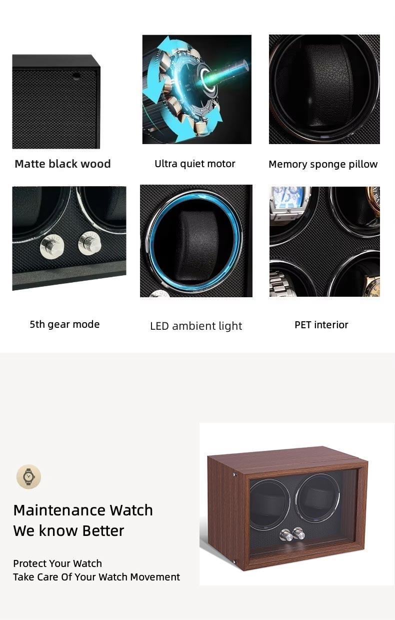 Automatic Watch Double Winder Box