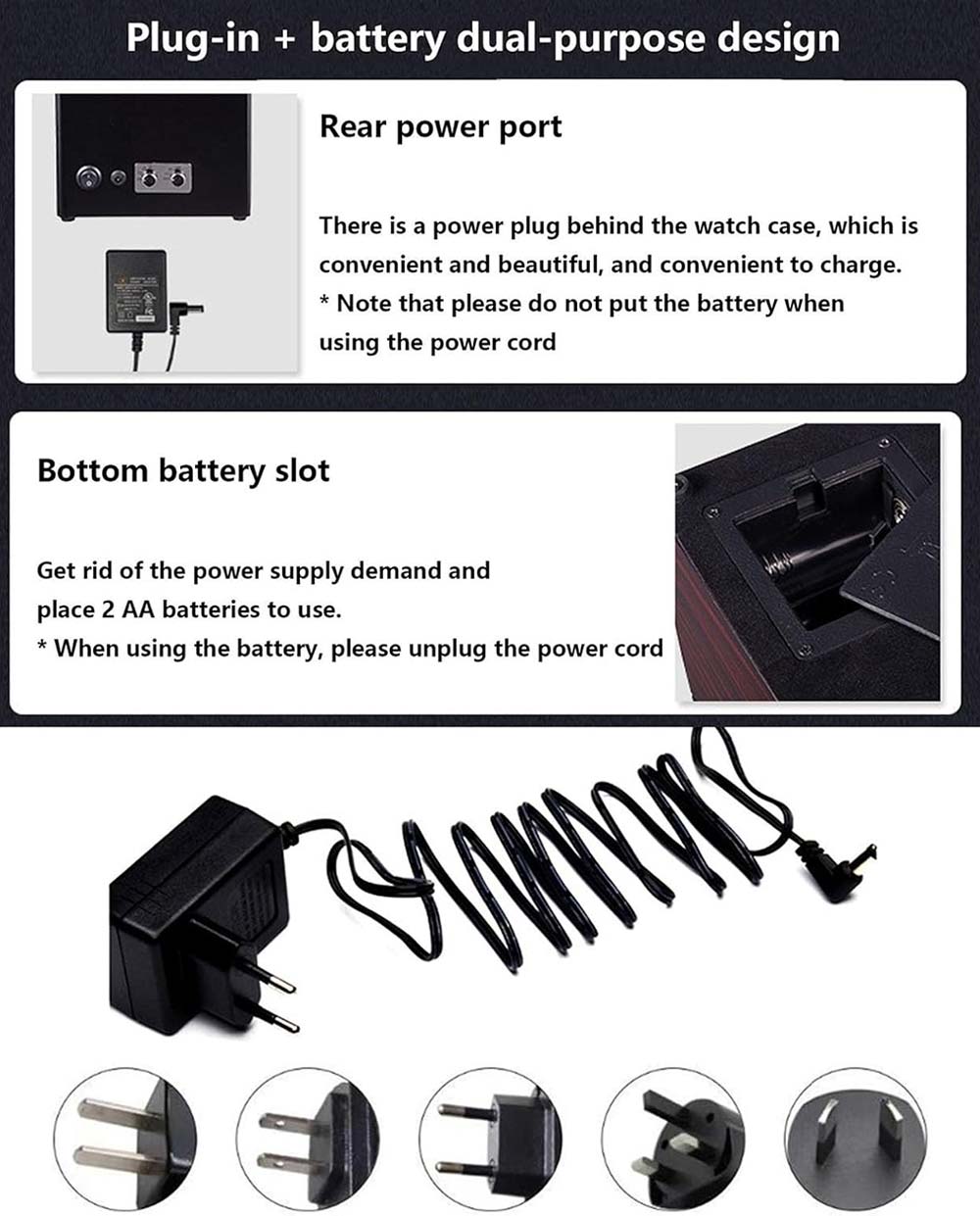 Automatic Watch Double Winder Box